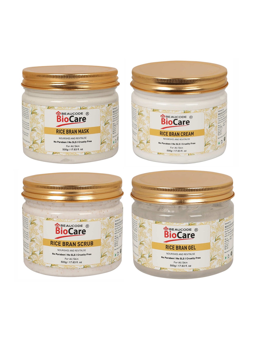 

BEAUCODE BIOCARE Rice Bran Nourish & Revitalise Facial Kit - 2000 g, Off white