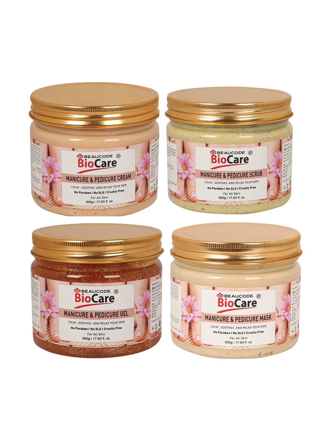 

BEAUCODE BIOCARE Manicure & Pedicure Facial Kit - 500 g each, Multi