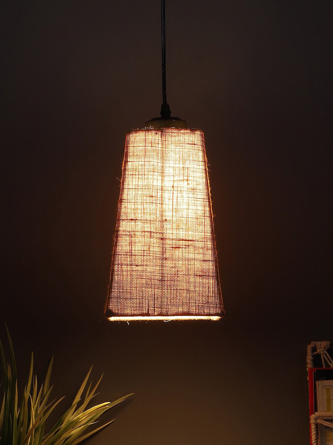 

Devansh Beige Pyramid Ceiling Lamp With Jute Shade