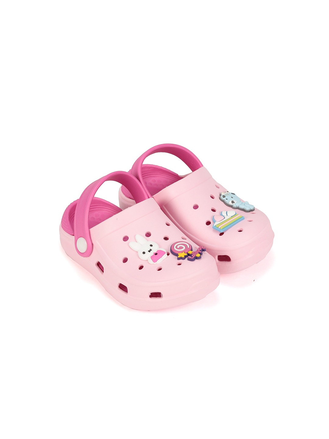 

Lil Lollipop Unisex Kids Pink & White Clogs Sandals