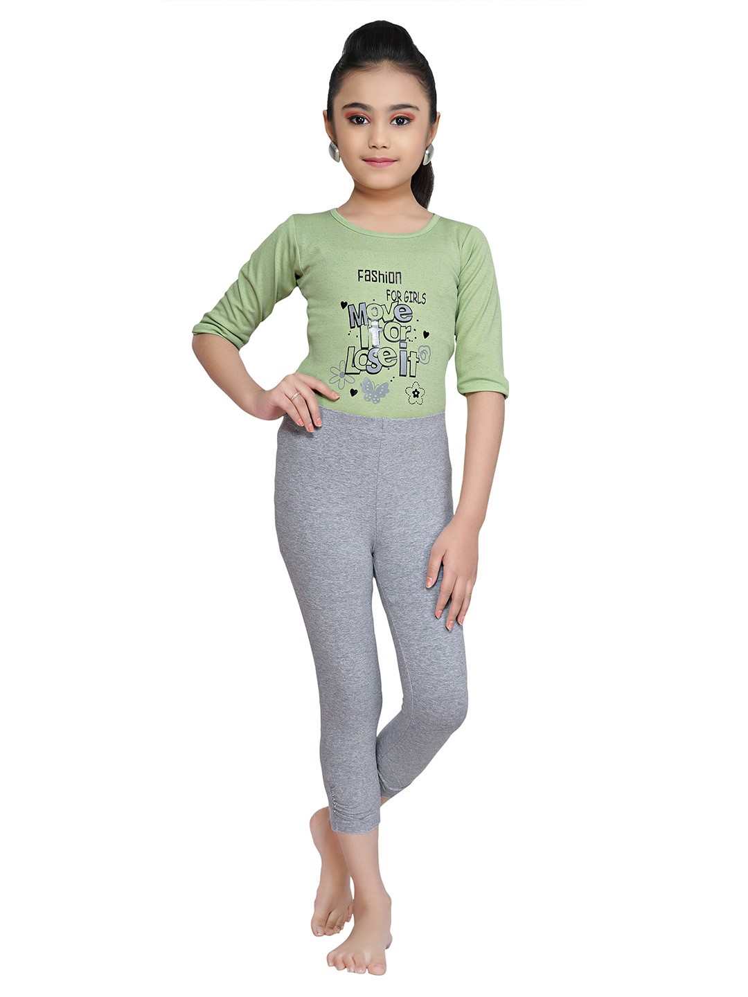 

Tiny Girl Girls Grey Solid Cotton Slim Lounge Pants LG-555-EGRAY399-GRAY