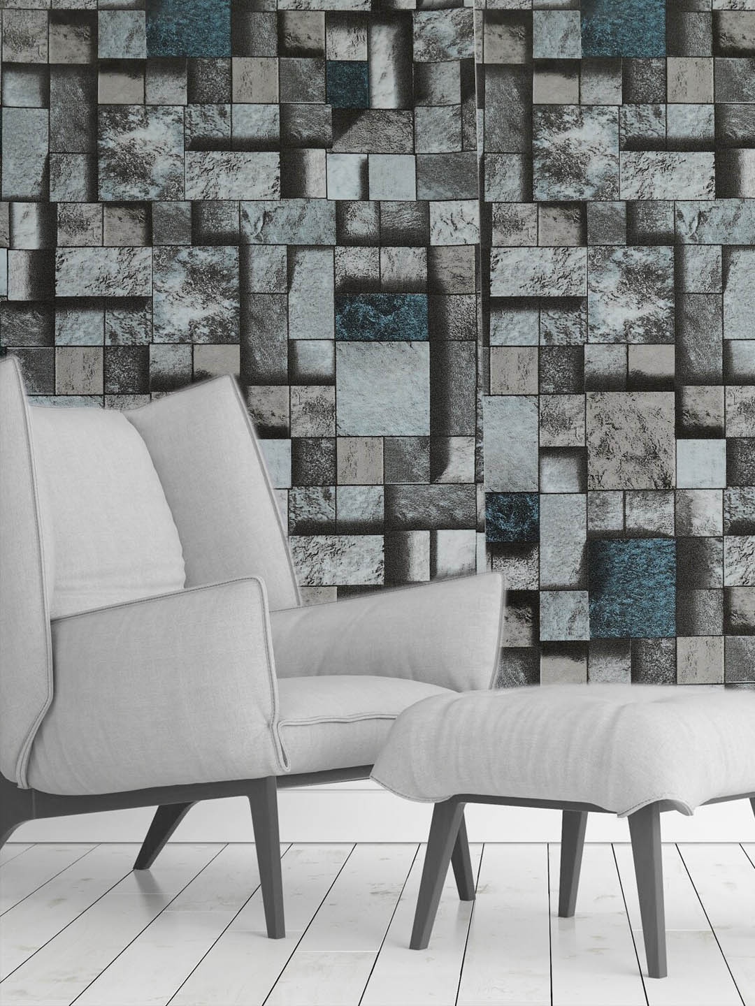 

Ispace Self Adhesive Abstract Printed Wallpapers, Multi