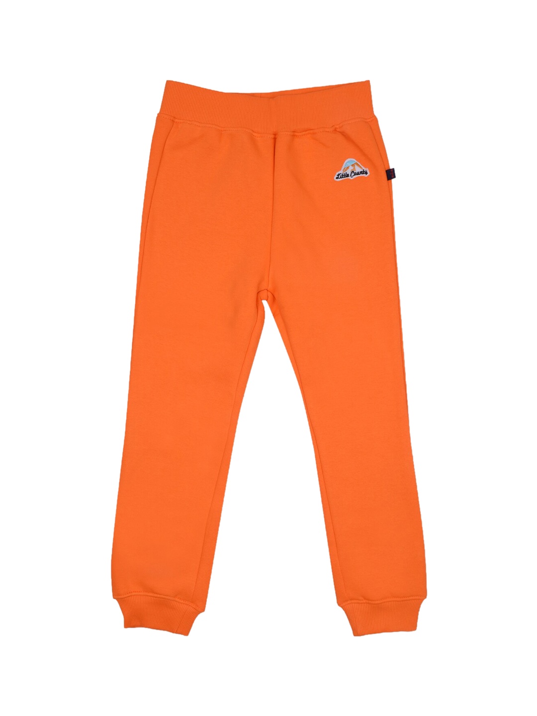 

Little County Boys Orange Solid Cotton Track Pants