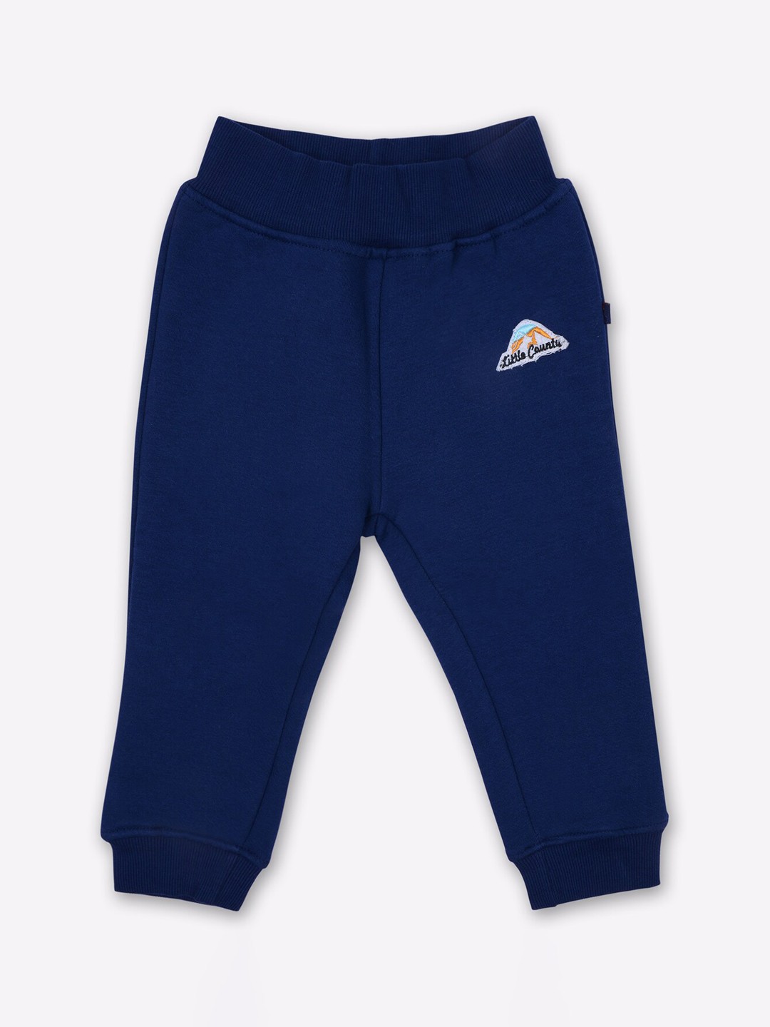 

Little County Boys Navy Blue Solid Cotton Track Pants