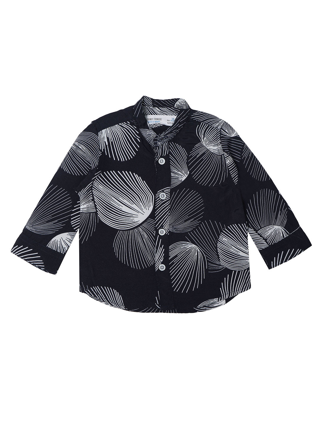 

ZERO THREE Boys Blue Standard Printed Casual Shirt