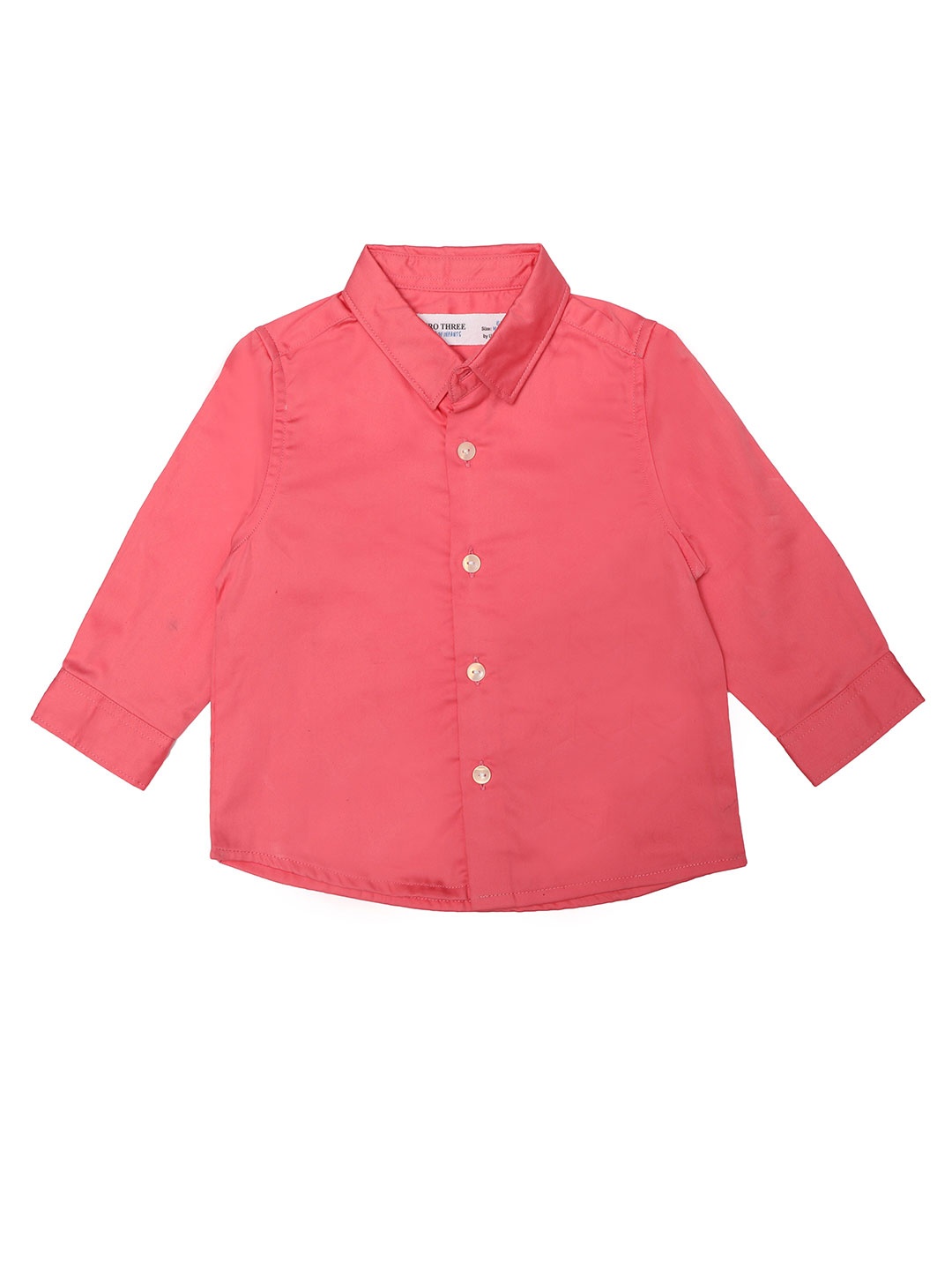 

ZERO THREE Boys Pink Standard Casual Shirt