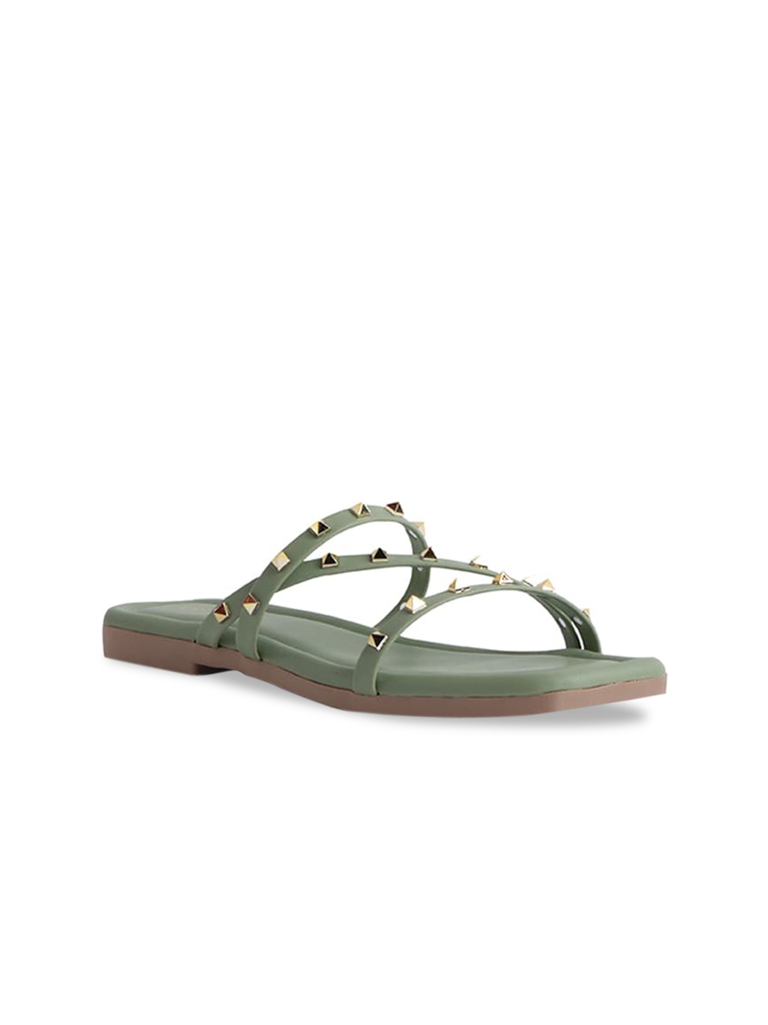 

ERIDANI Women Green Open Toe Flats