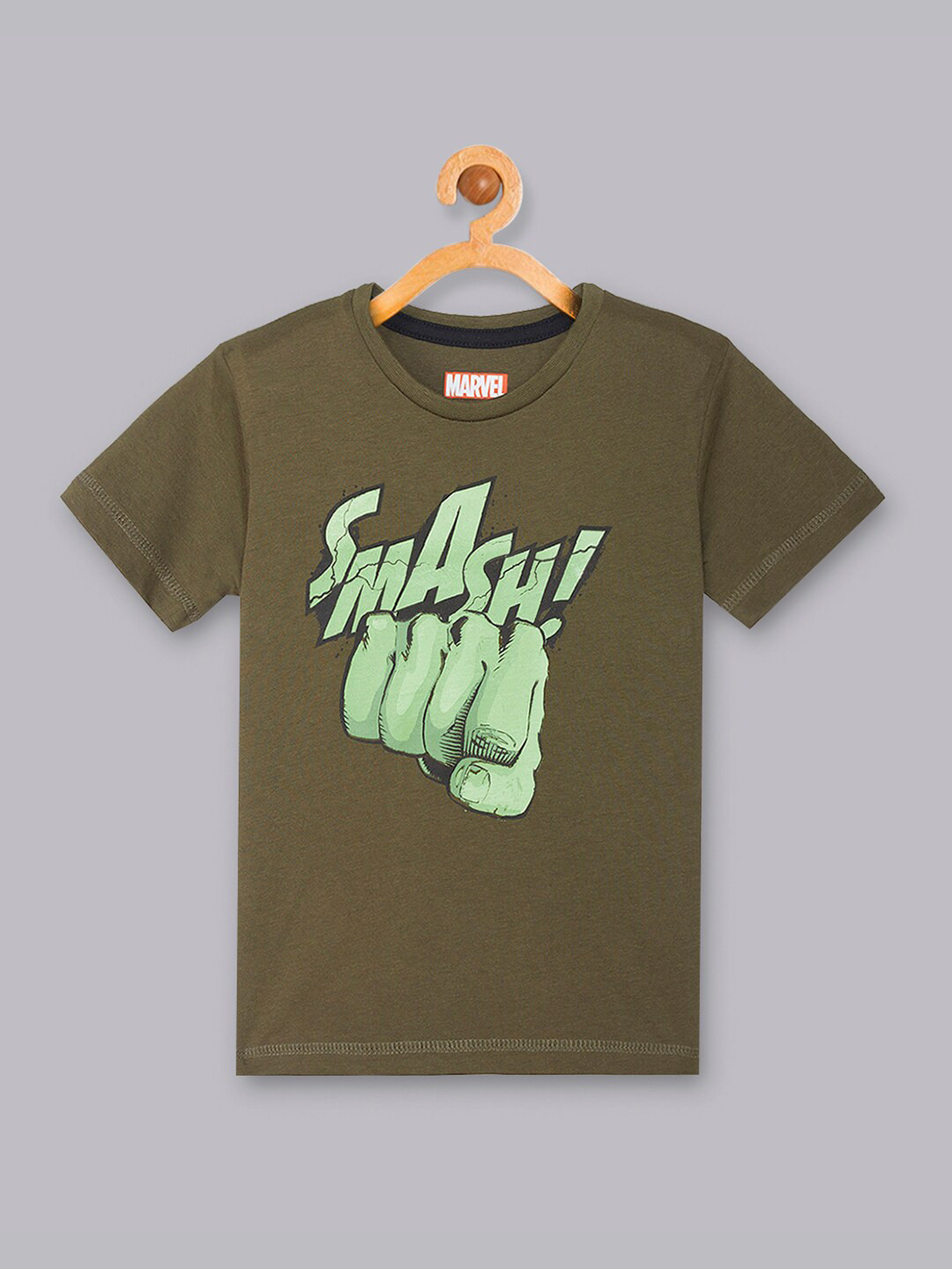 

Kids Ville Boys Green Hulk Printed T-shirt