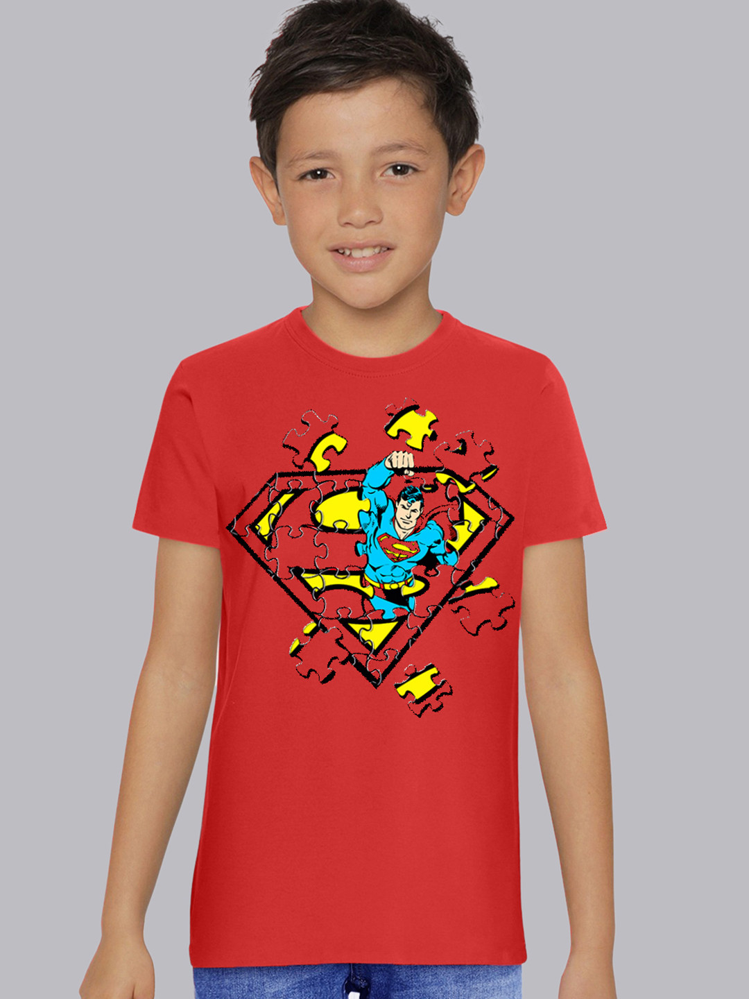 

Kids Ville Boys Red Superman Printed T-shirt