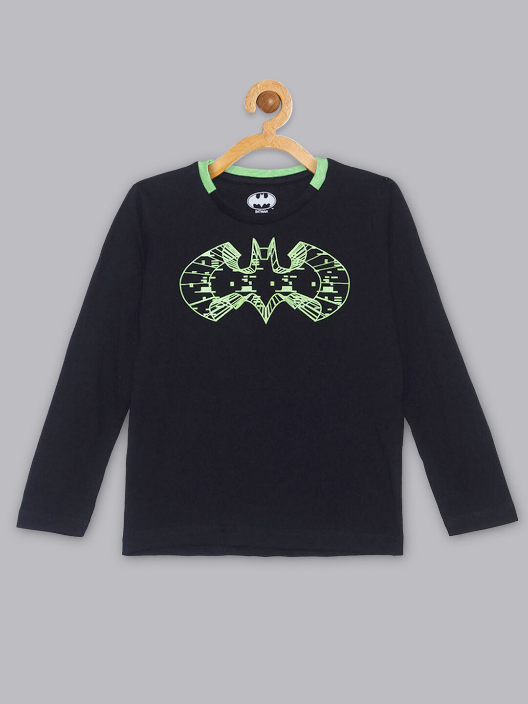 

Kids Ville Boys Black Batman Printed T-shirt
