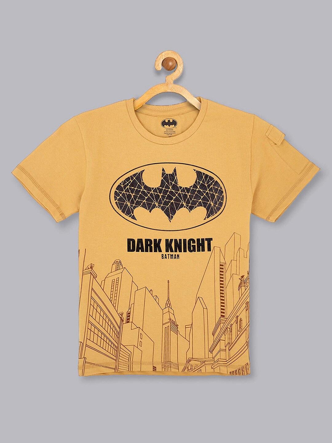 

Kids Ville Boys Brown Batman Printed T-shirt
