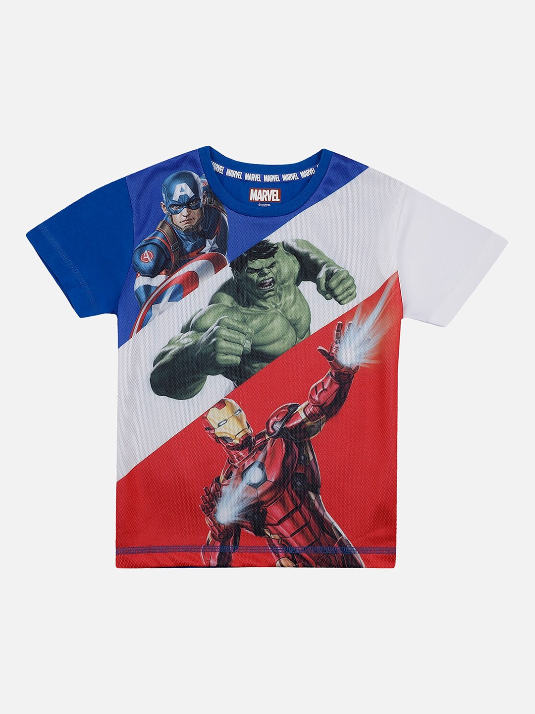 

Kids Ville Boys White Avengers Featured Round Neck Tshirt