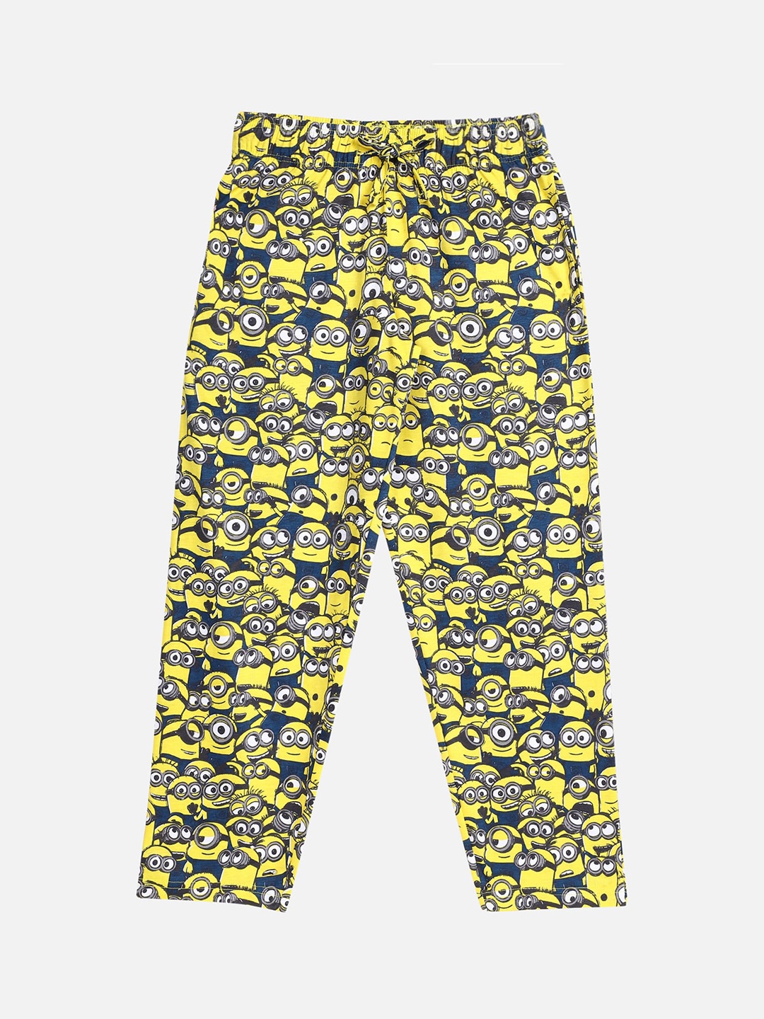 

Kids Ville Boys Yellow Minion Printed Cotton Lounge Pants