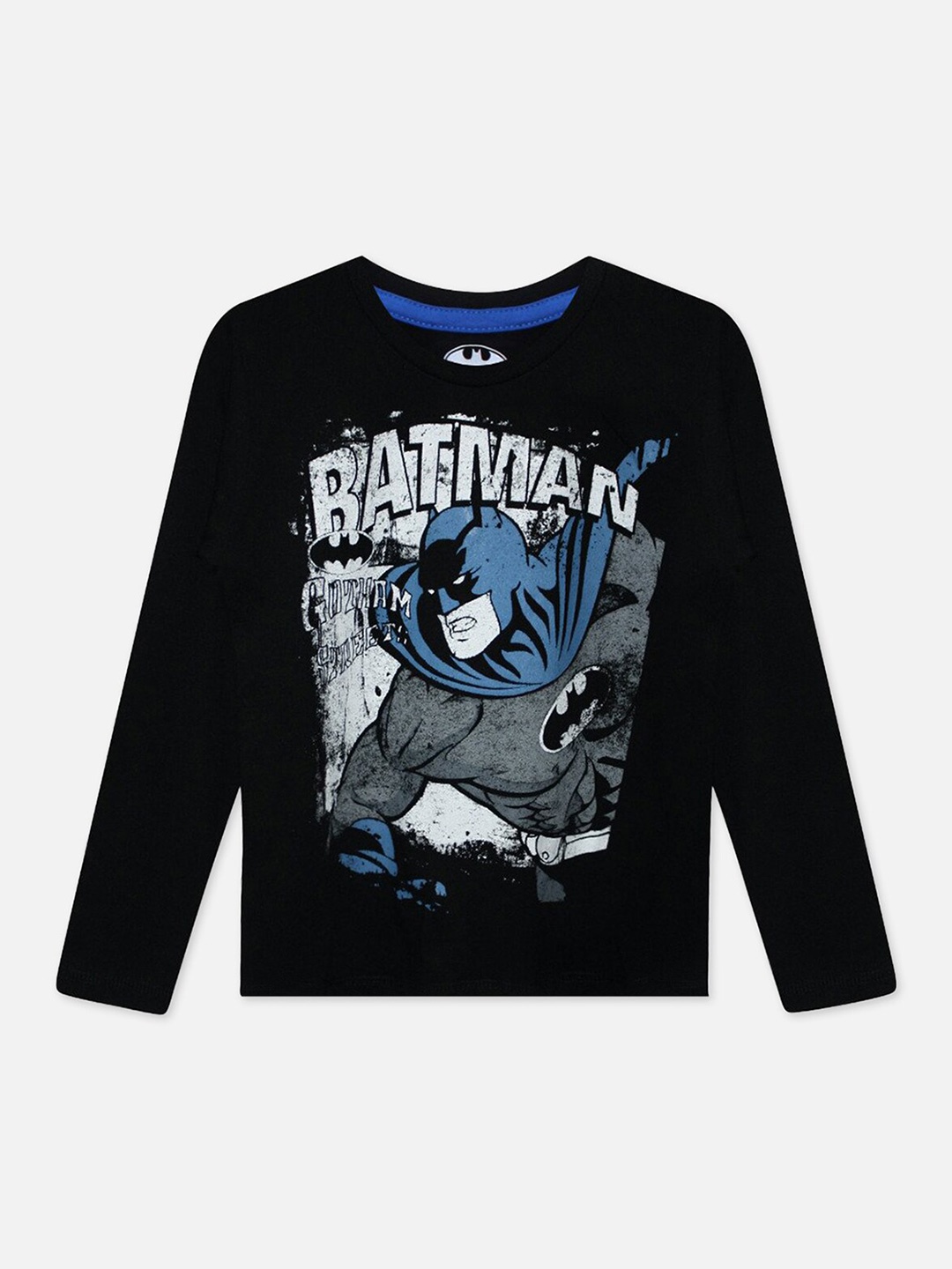 

Kids Ville Boys Black Batman Printed Cotton T-shirt