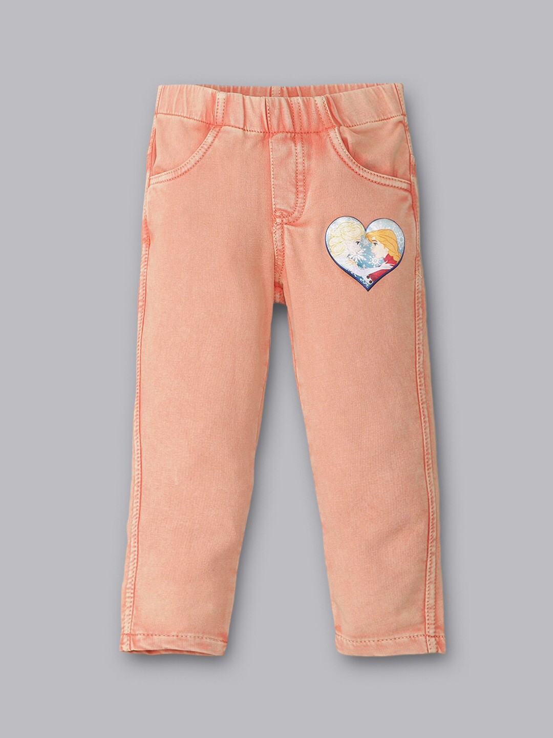 

Kids Ville Boys Pink Frozen Printed Terry Cotton Track Pants