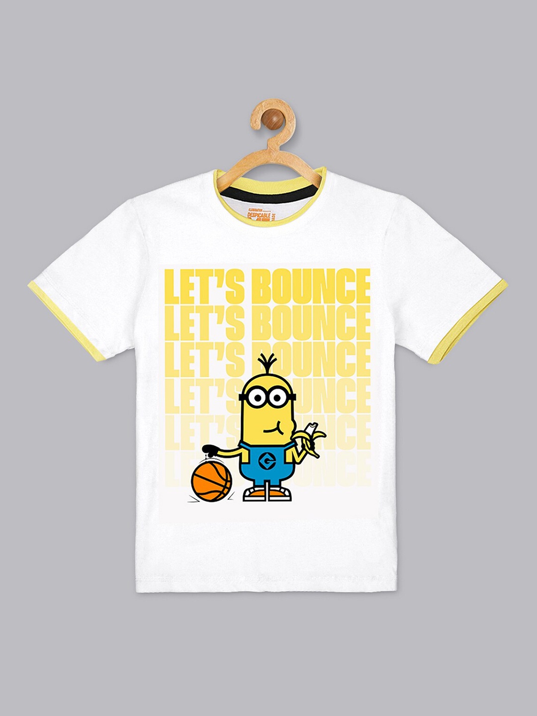 

Kids Ville Boys White Minions Printed Applique T-shirt