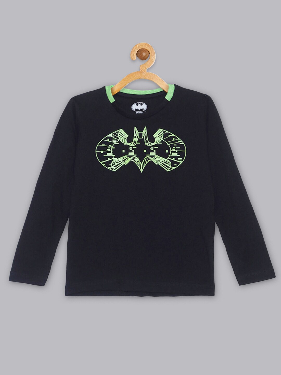 

Kids Ville Boys Black Batman Printed T-shirt