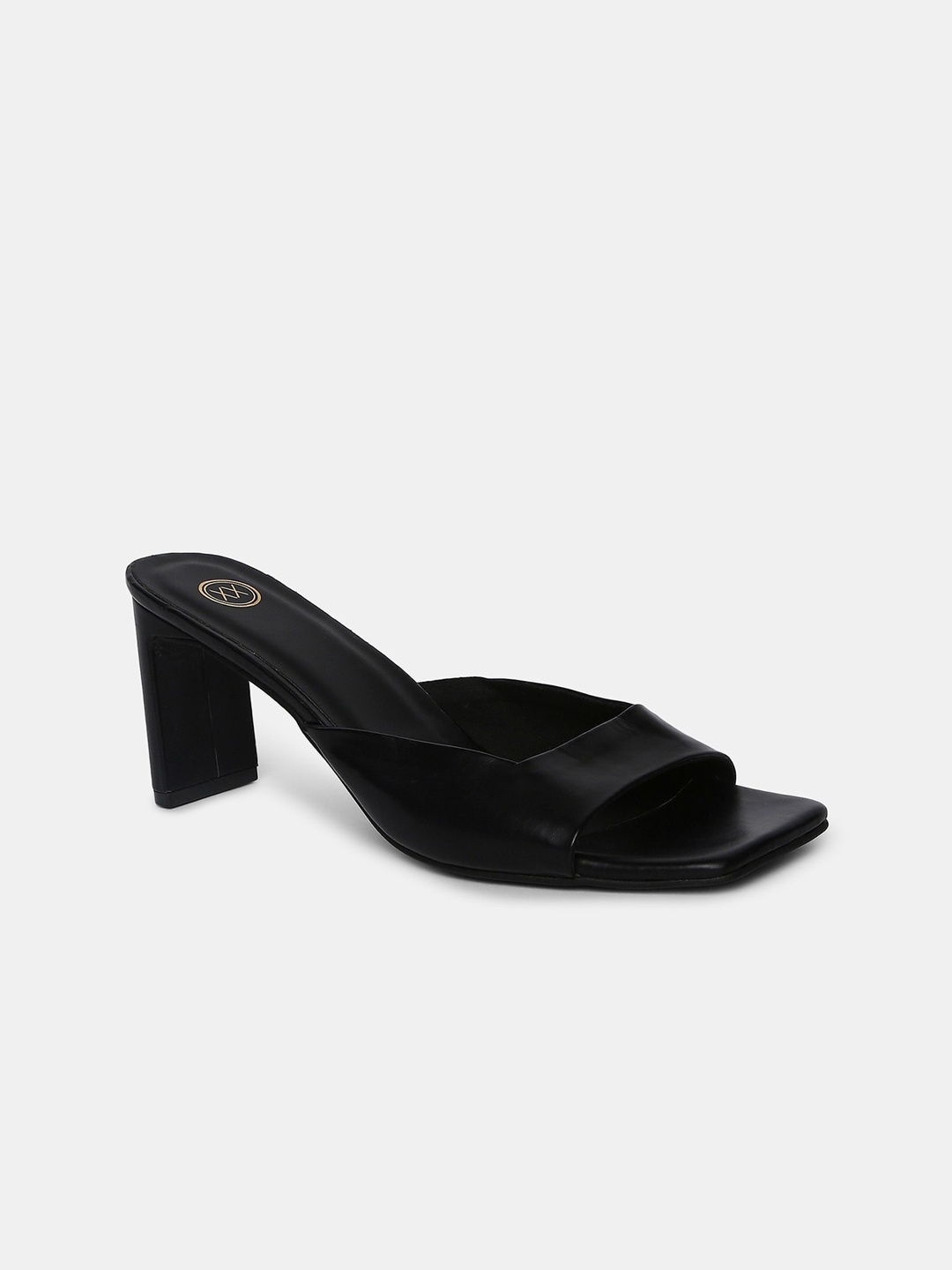 

20Dresses Black Embellished PU Block Sandals