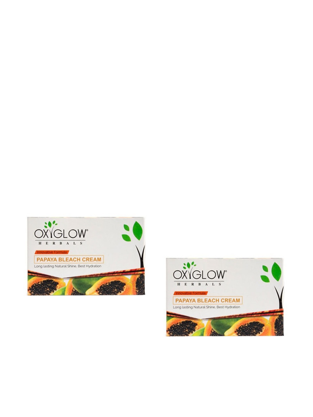 

Oxyglow Set of 2 Innovative Formula Papaya Facial Bleach Cream - 240 g Each, White
