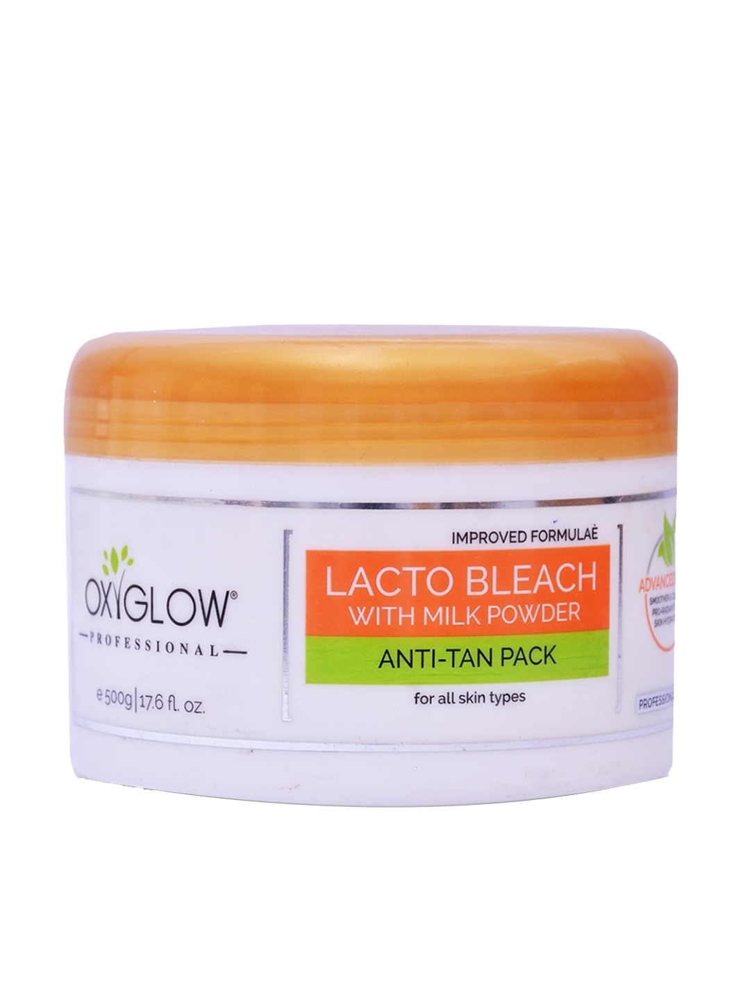 

Oxyglow Lacto Bleach Anti-Tan Face Pack with Milk Powder - 500 g, White