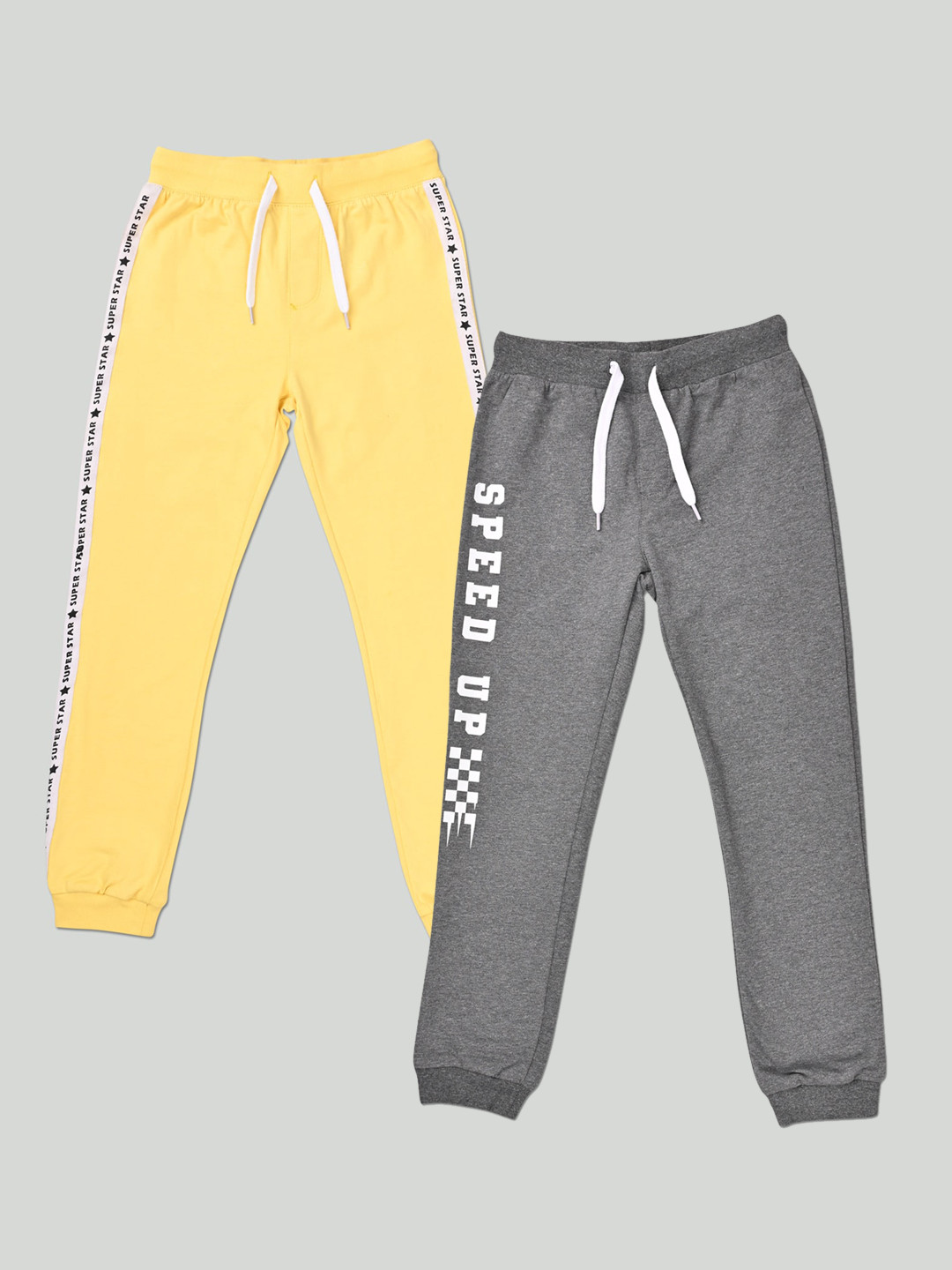 

Zalio Boys Pack of 3 Solid Pure Cotton Jogger, Grey