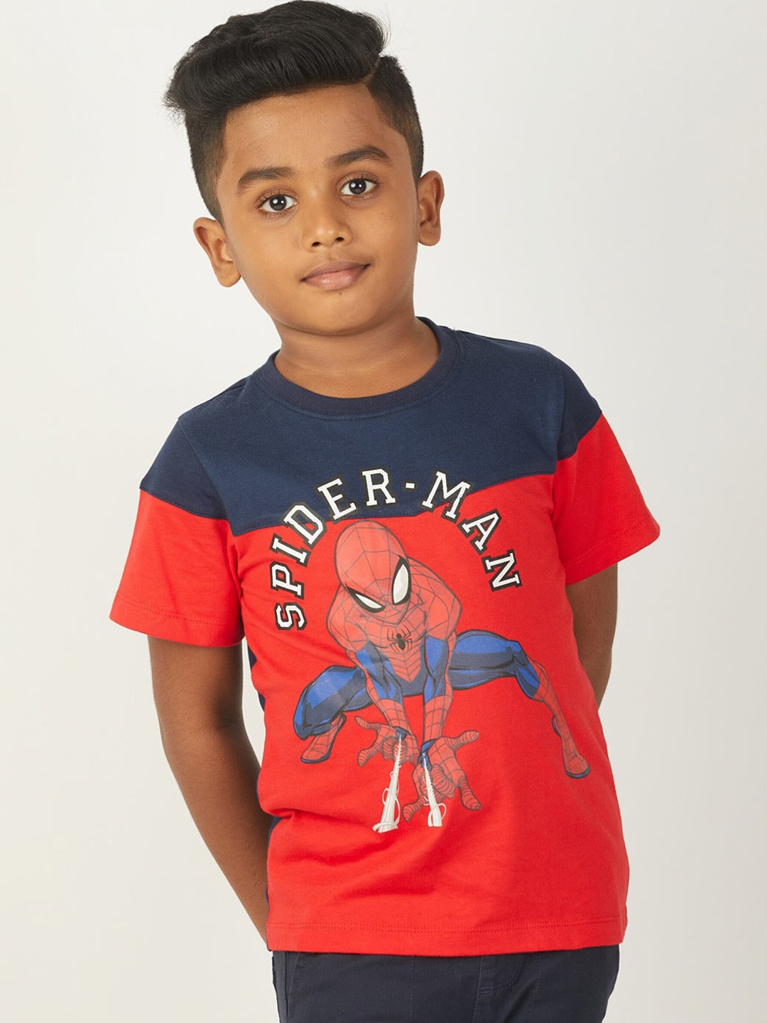 

Zalio Boys Red Spiderman Printed T-shirt