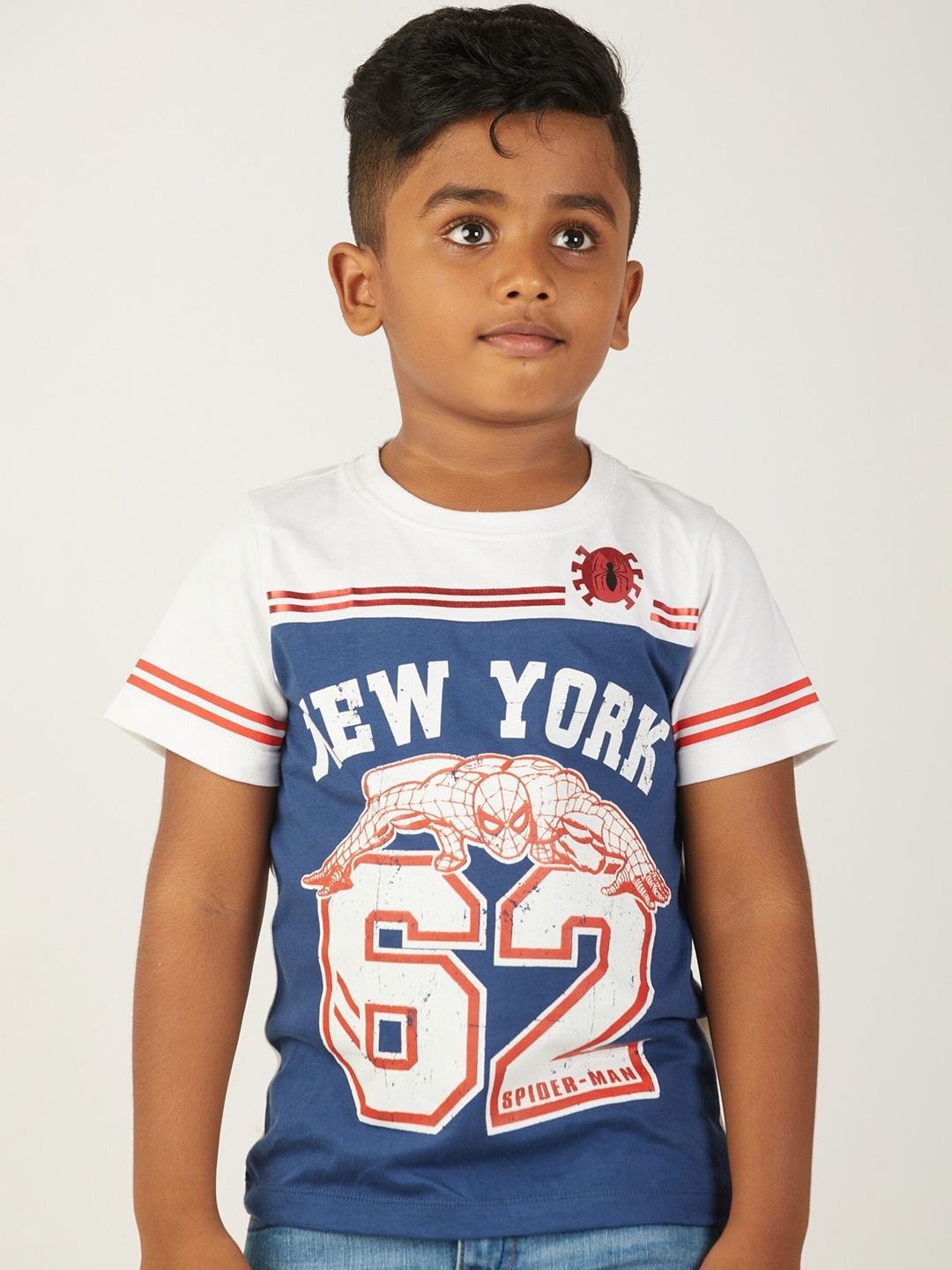 

Zalio Boys White Spiderman Printed T-shirt