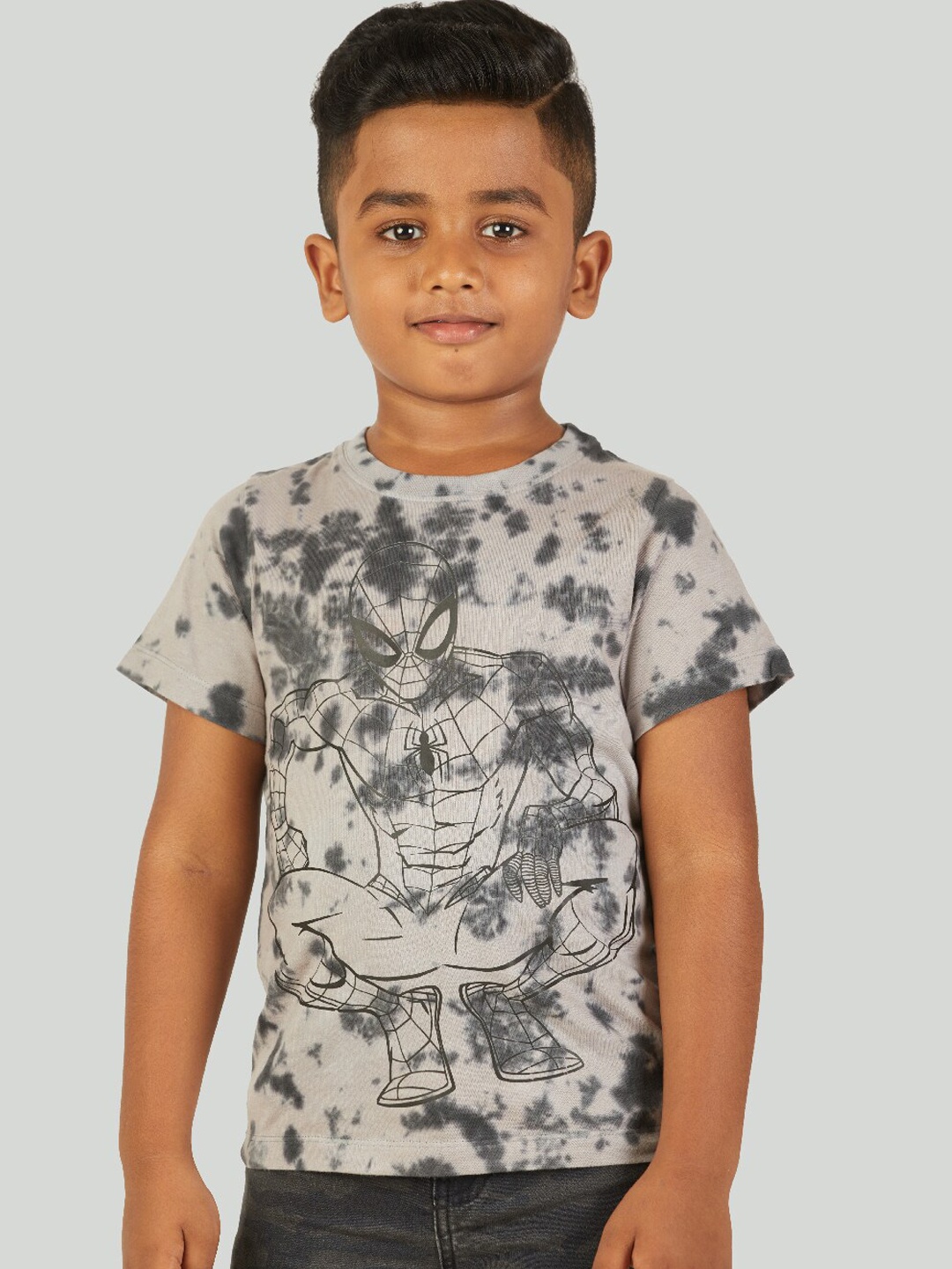 

Zalio Boys Grey Spiderman Printed T-shirt