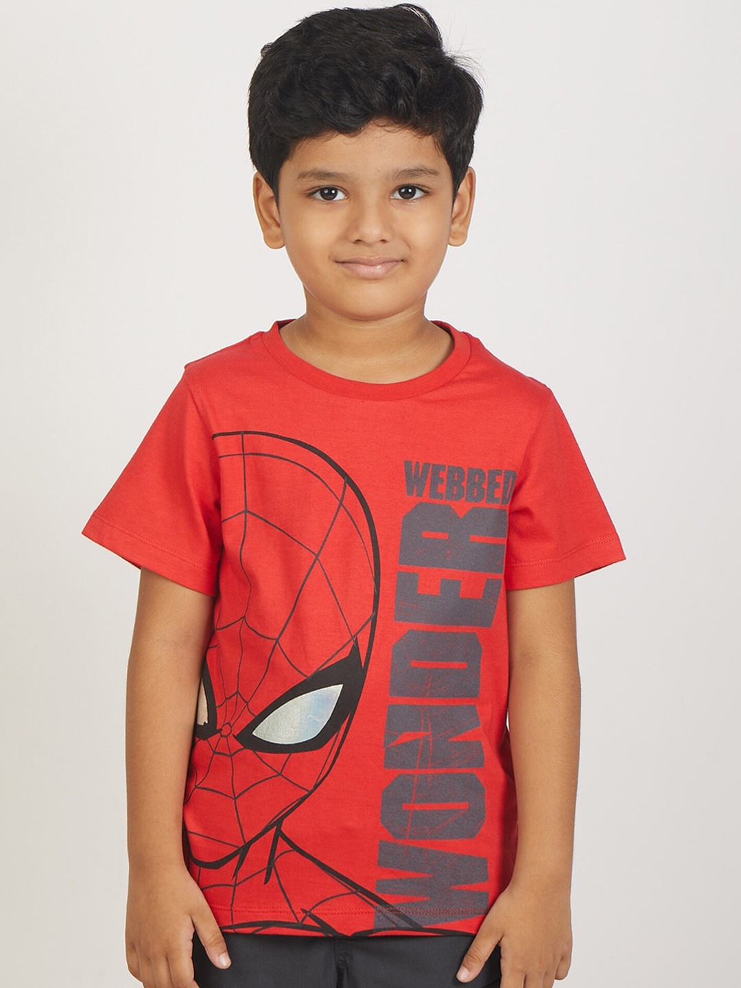 

Zalio Boys Red Spiderman Printed T-shirt