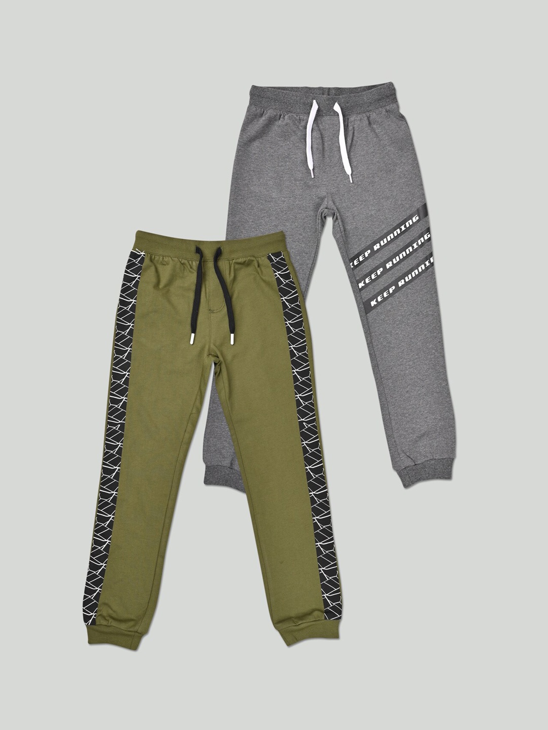 

Zalio Grey cotton Track Pants