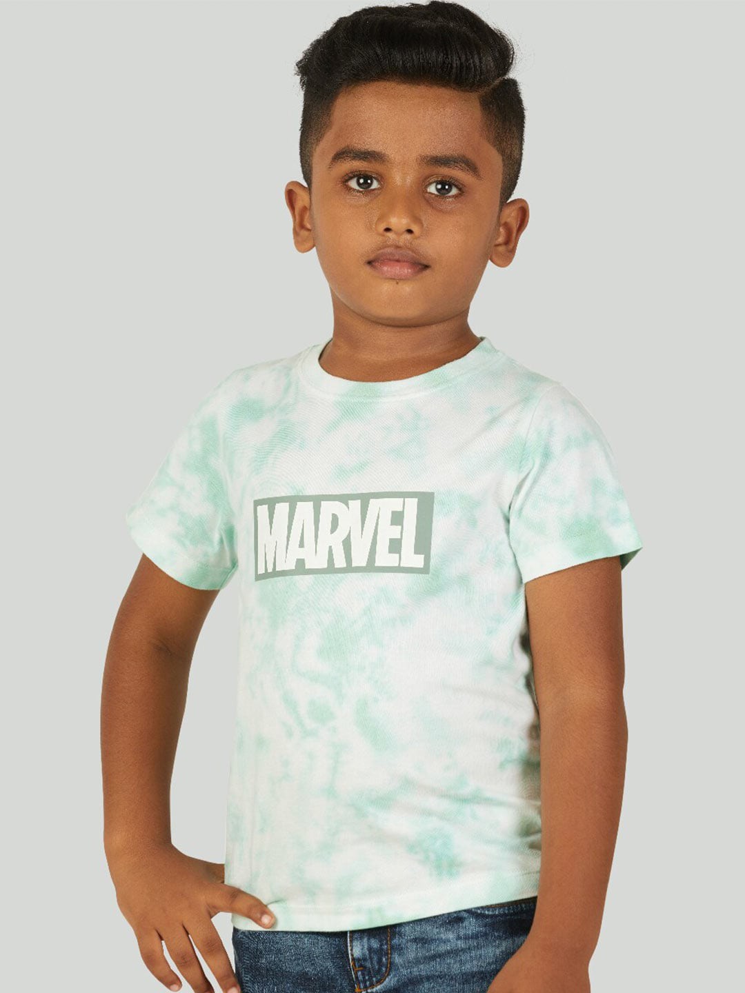 

Zalio Boys White Marvel Tie & Dye T-shirt