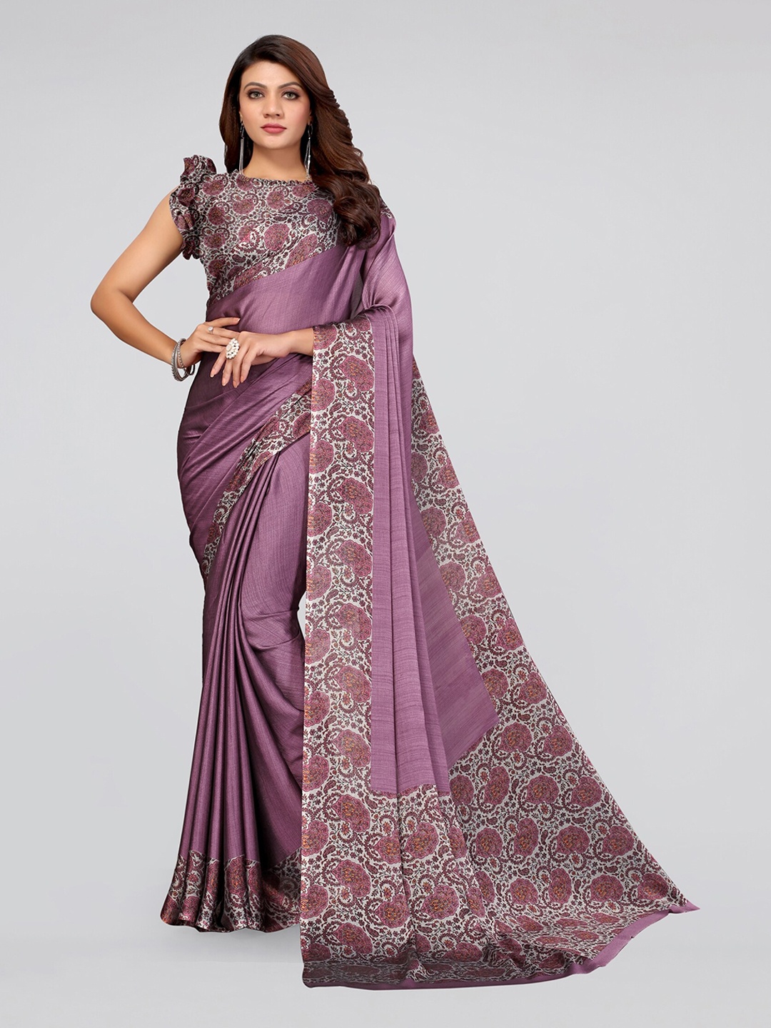 

KALINI Pink & Grey Saree