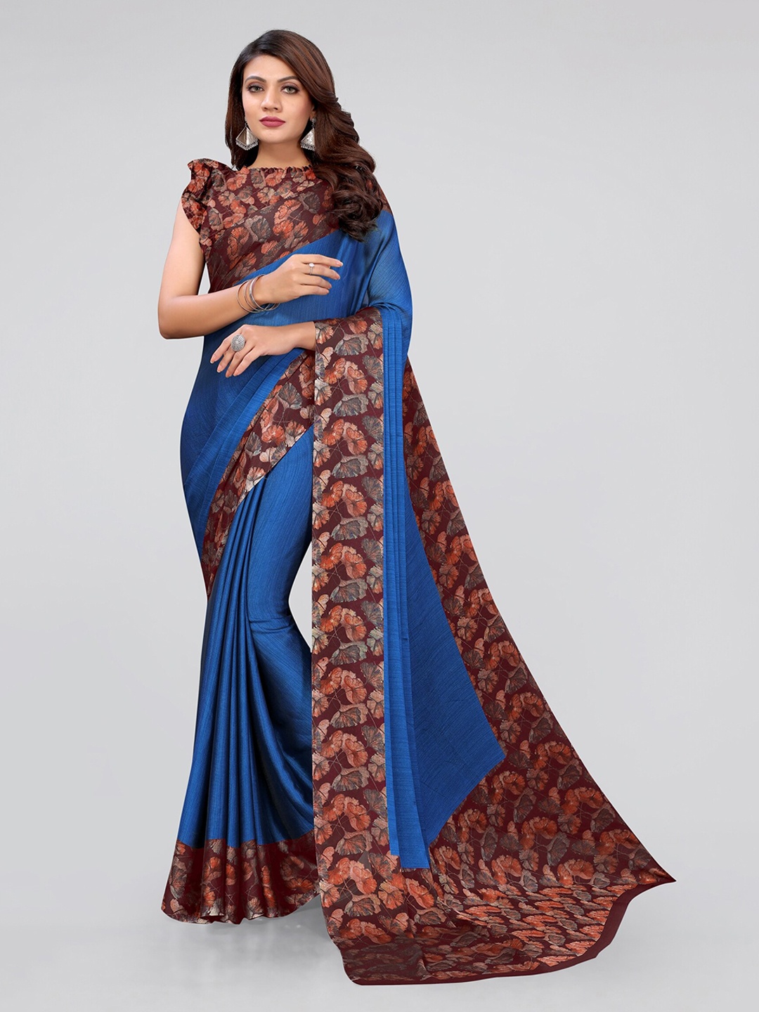 

KALINI Blue & Maroon Saree