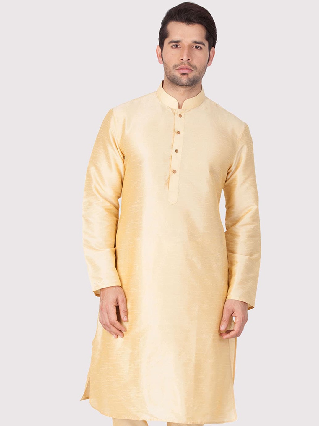 

VASTRAMAY Men Gold-Toned Thread Work Kurta