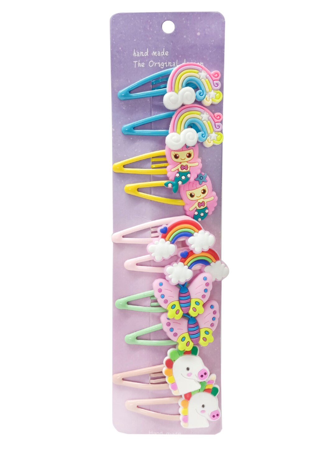 

OOMPH Girls Pink & Yellow Embellished Tic Tac Hair Clip