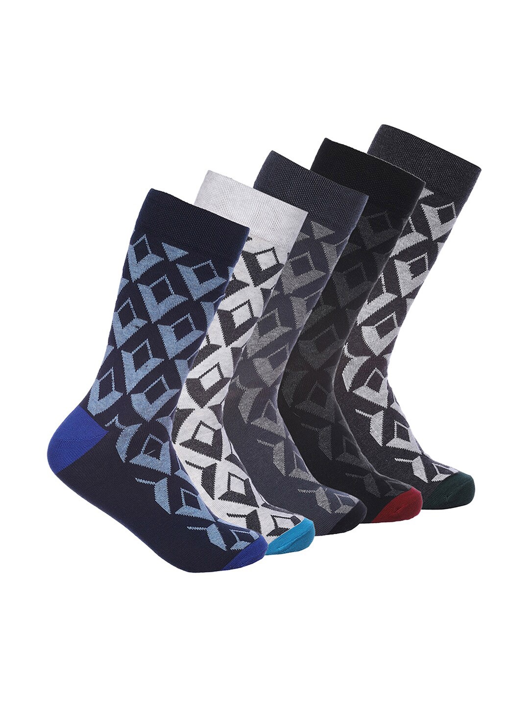 

VINENZIA Men Pack of 5 Assorted Calf Length Socks