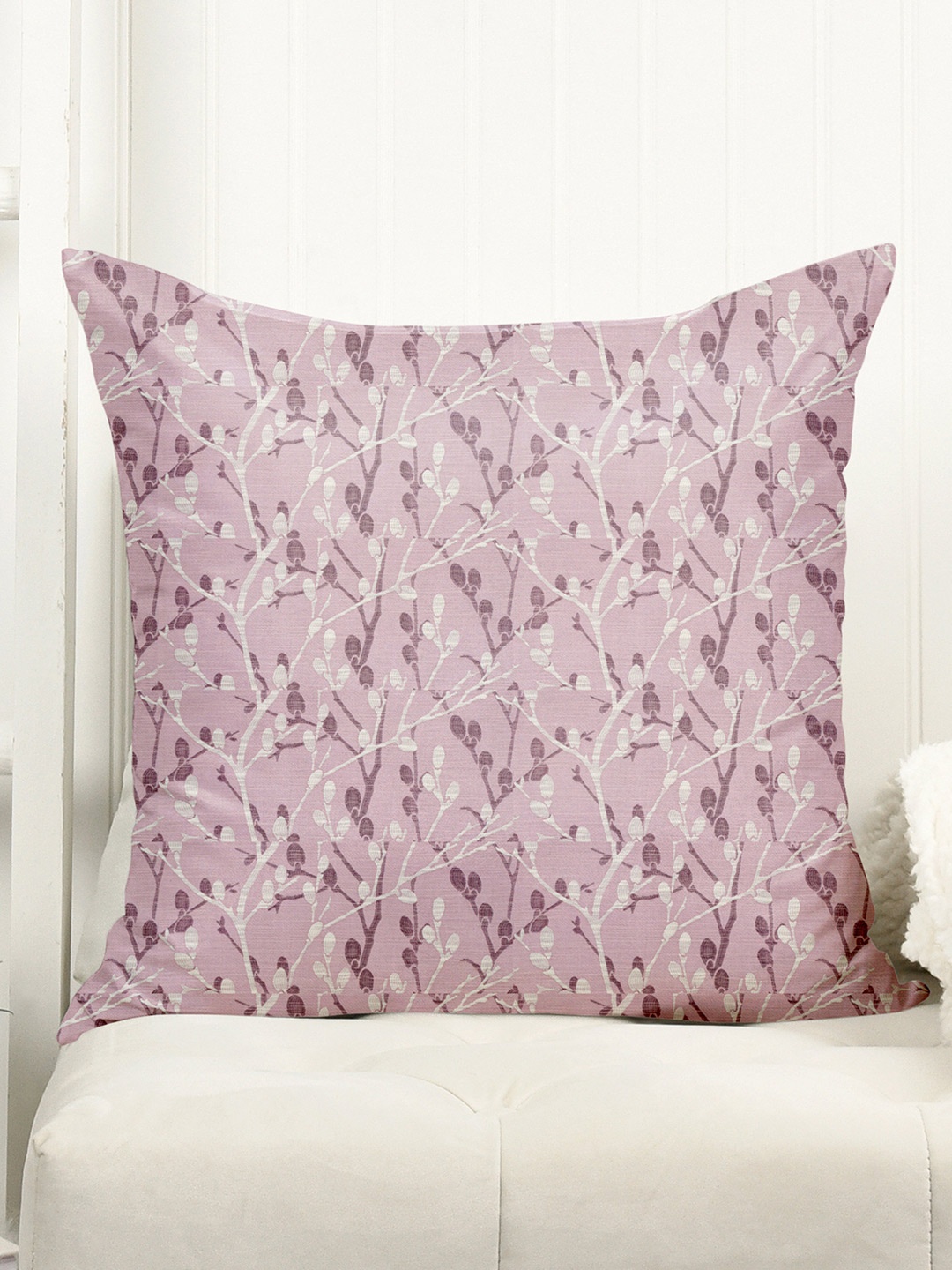

Athome by Nilkamal Brown Abstract Square Cushion Covers