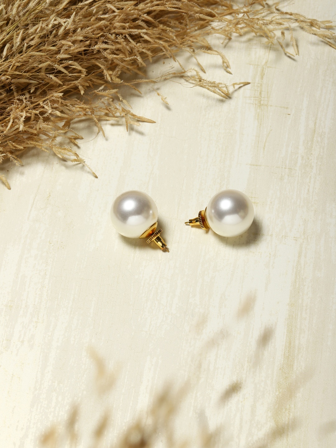 

RITU SINGH White Contemporary Studs Earrings