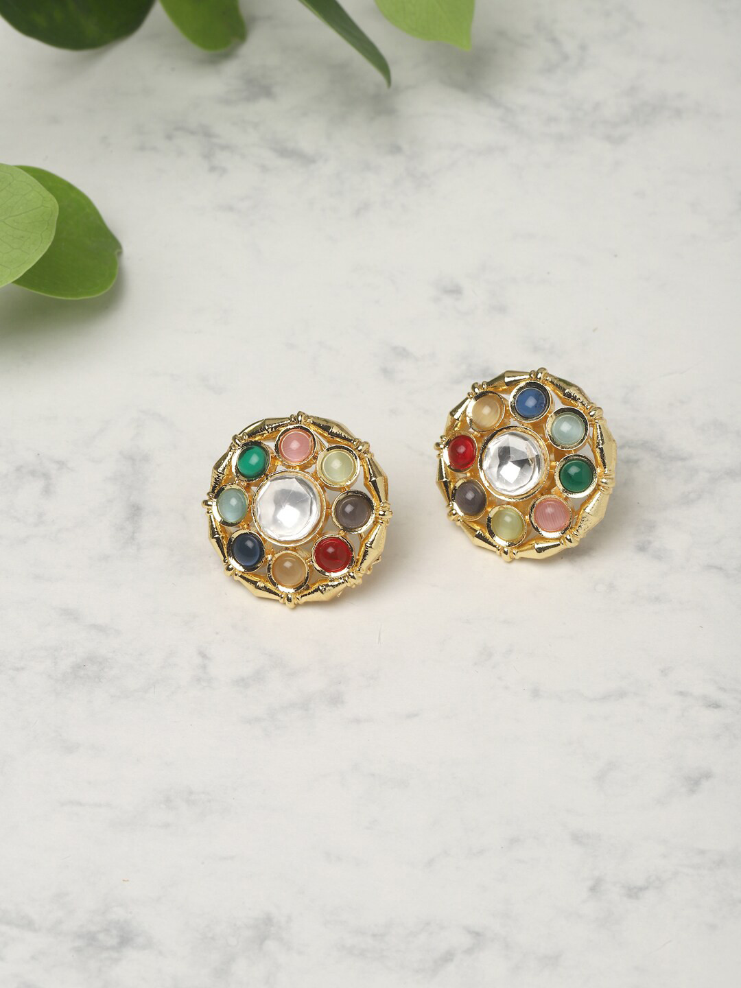 

RITU SINGH Multicoloured Contemporary Studs Earrings, Multi