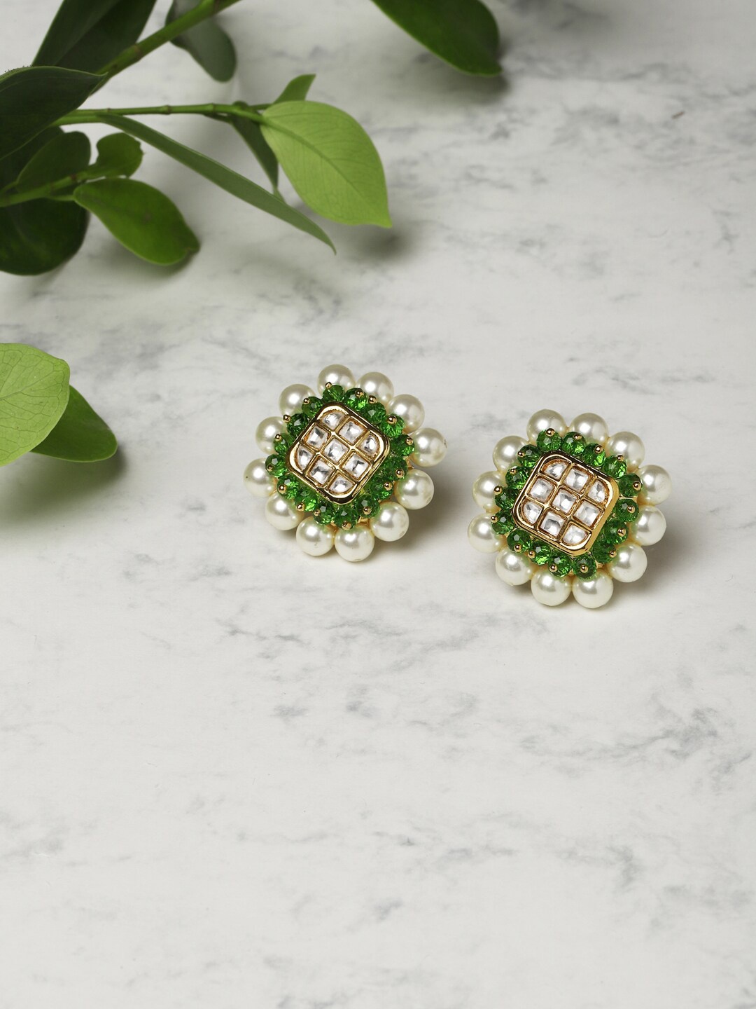 

RITU SINGH White Contemporary Studs Earrings