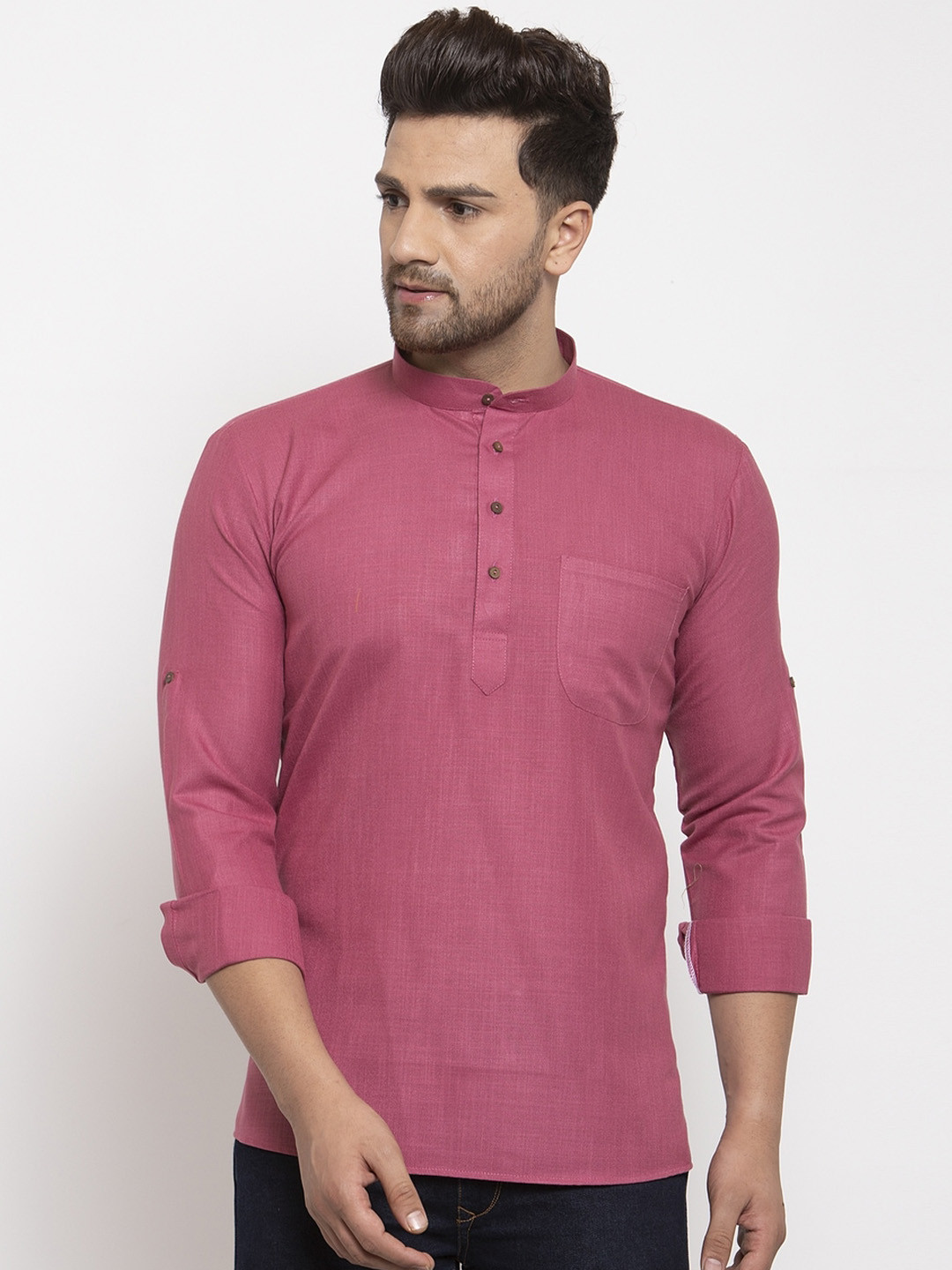 

KRAFT INDIA Men Coral Thread Work Kurta