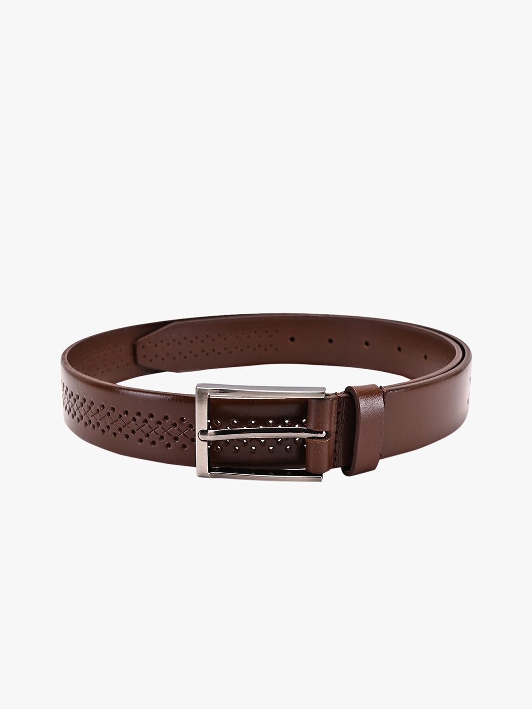 

BuckleUp Men Tan Textured Leather Belt