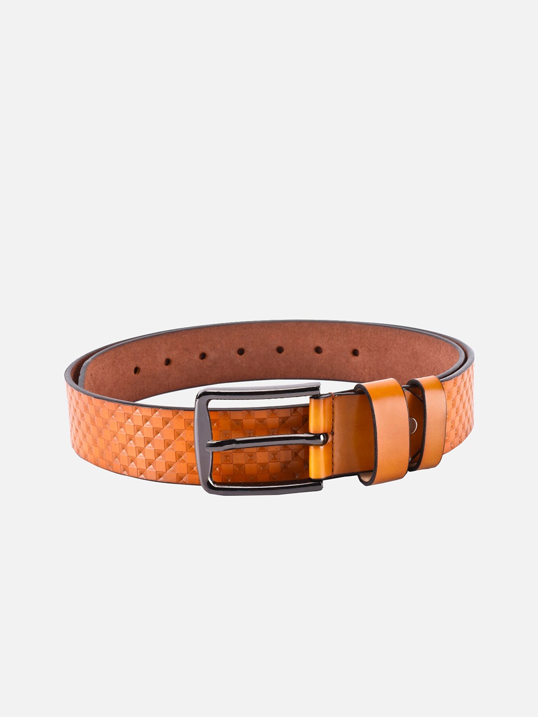 

BuckleUp Men Tan Textured Leather Belt