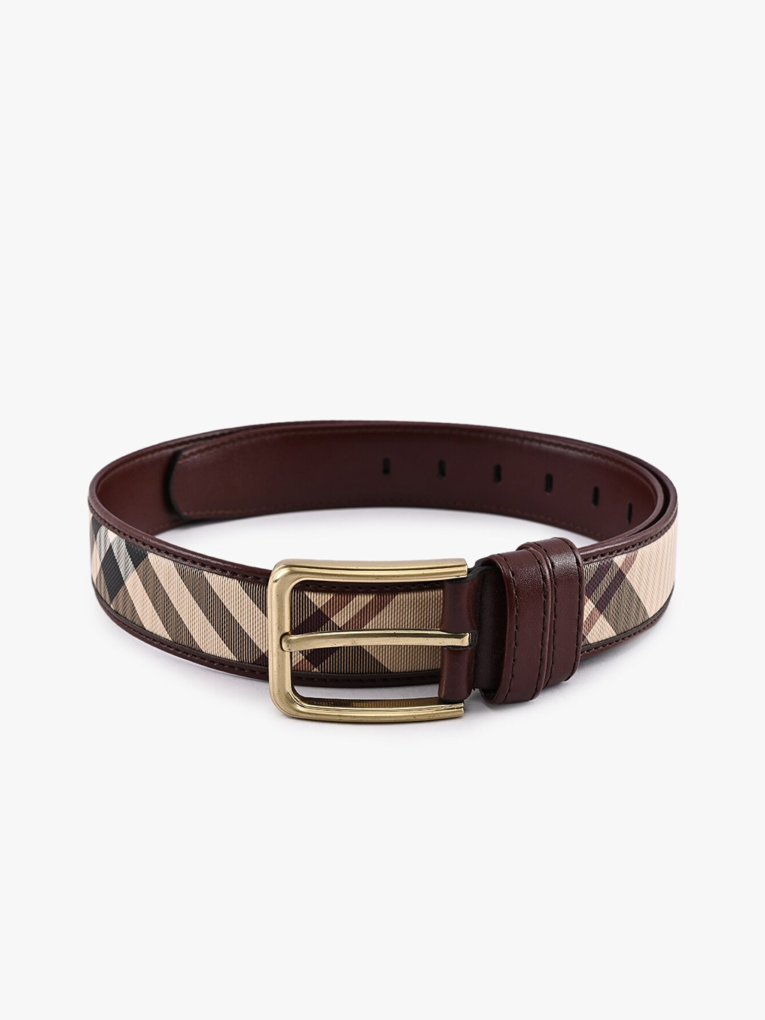 

BuckleUp Men Brown Printed Belt