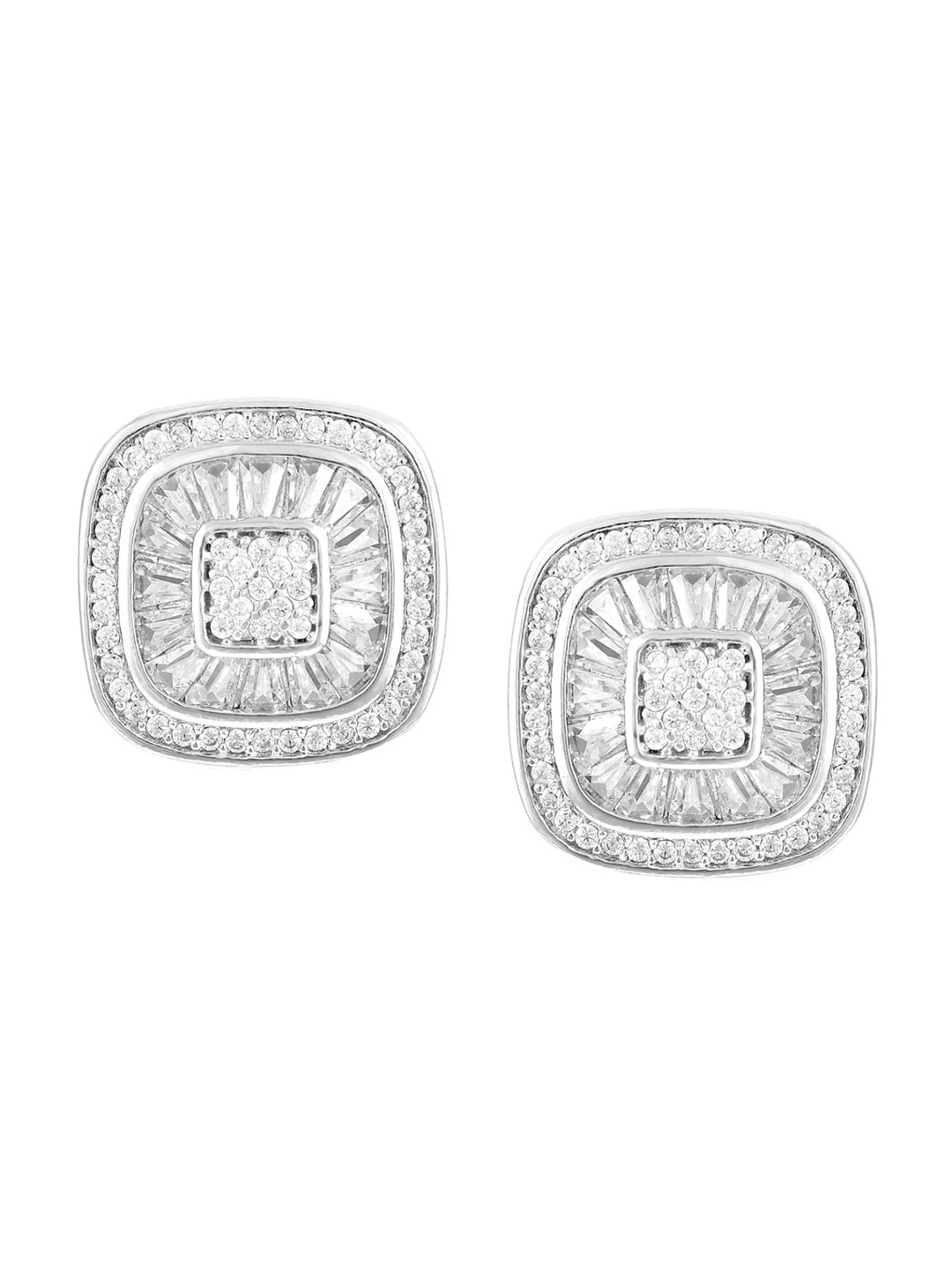 

ZILVER White Classic Studs Earrings