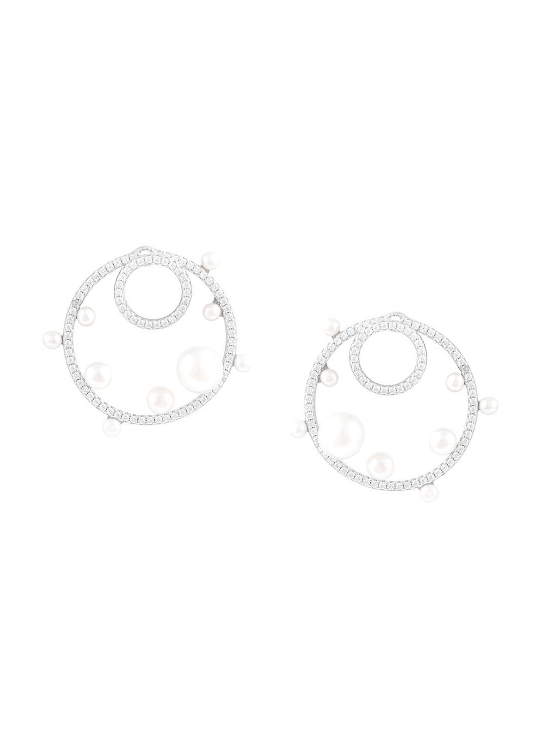 

ZILVER White Classic Hoop Earrings