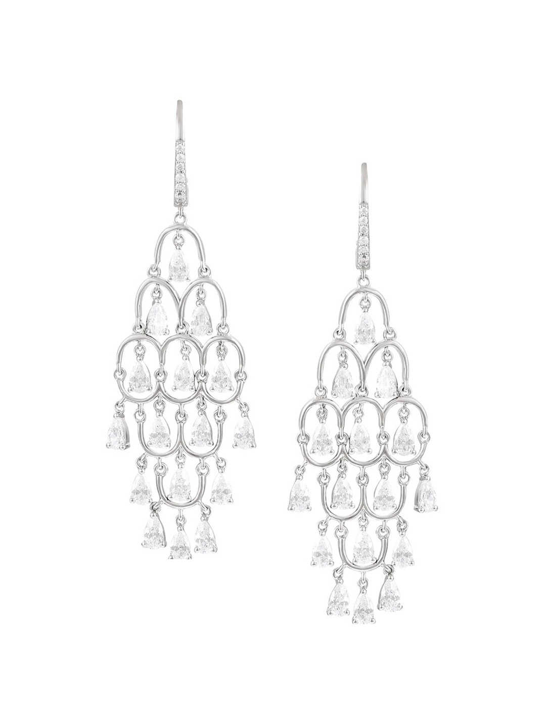 

ZILVER White Classic Drop Earrings