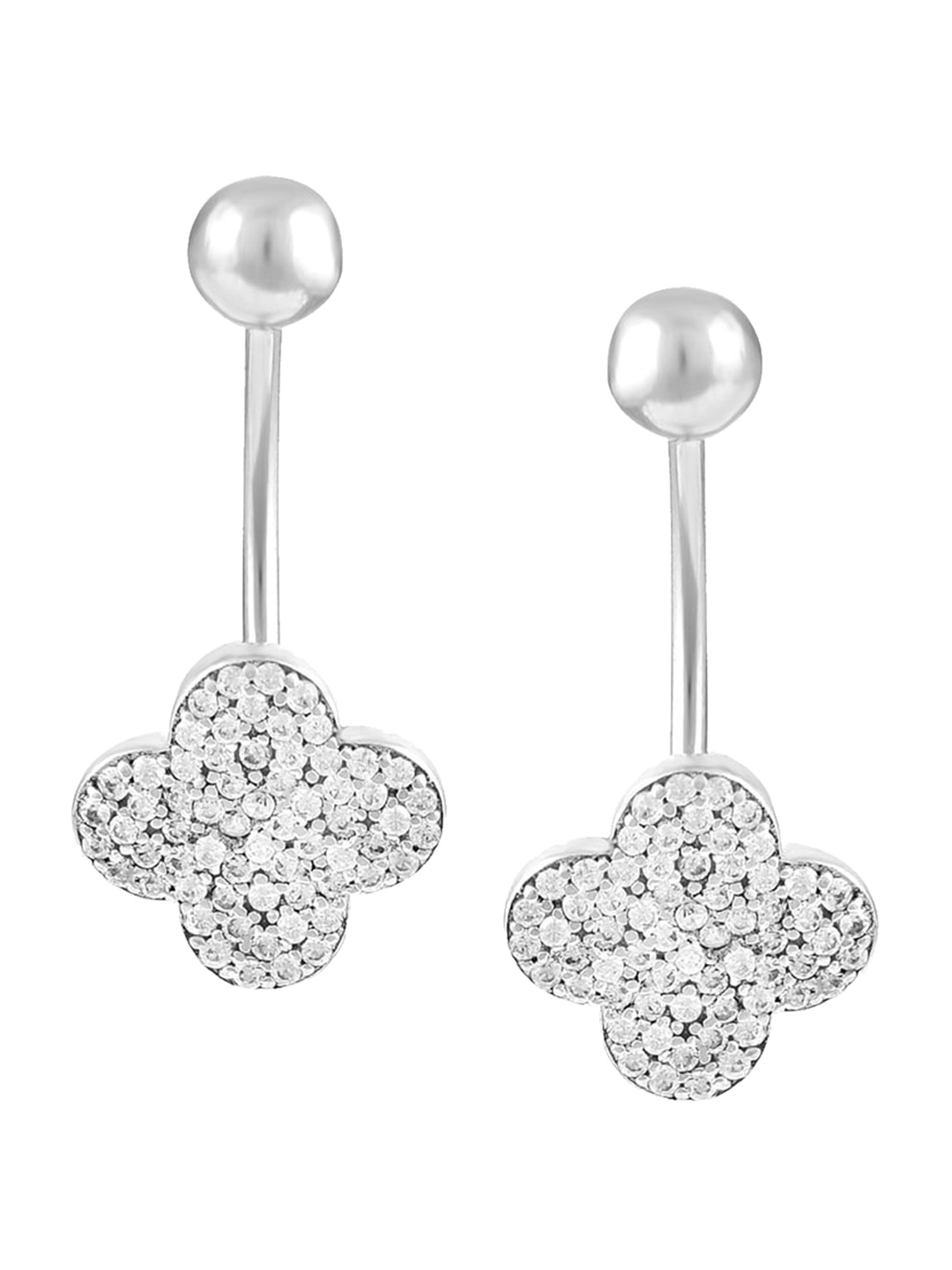 

ZILVER White Classic Drop Earrings