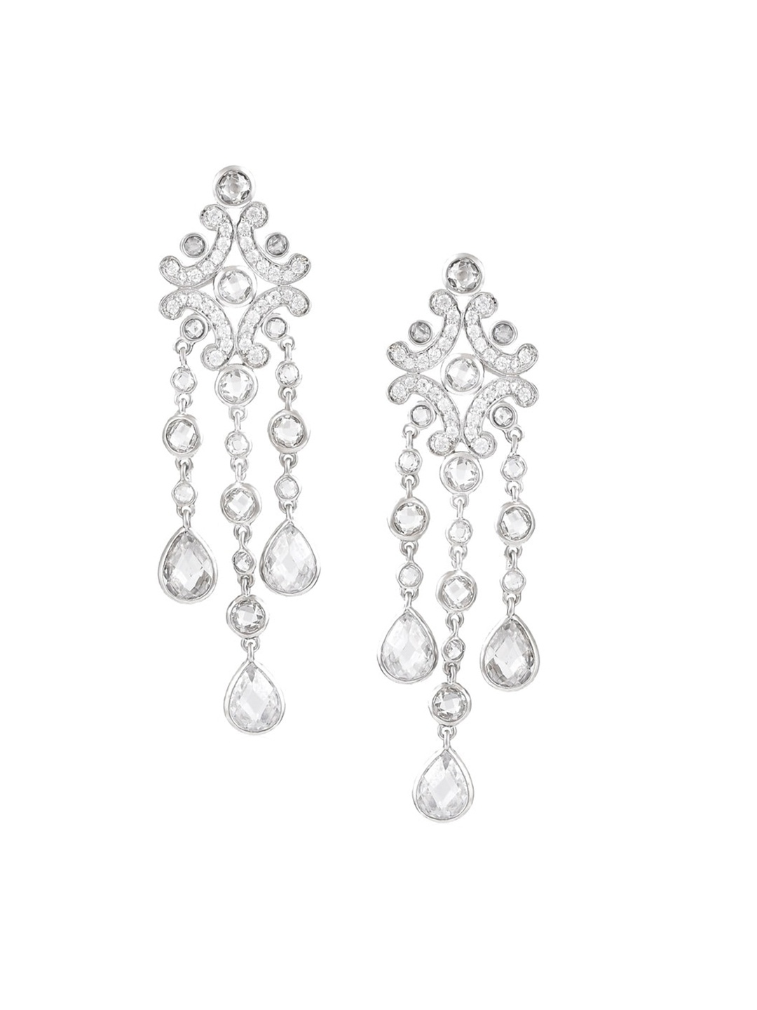 

ZILVER White Classic Drop Earrings