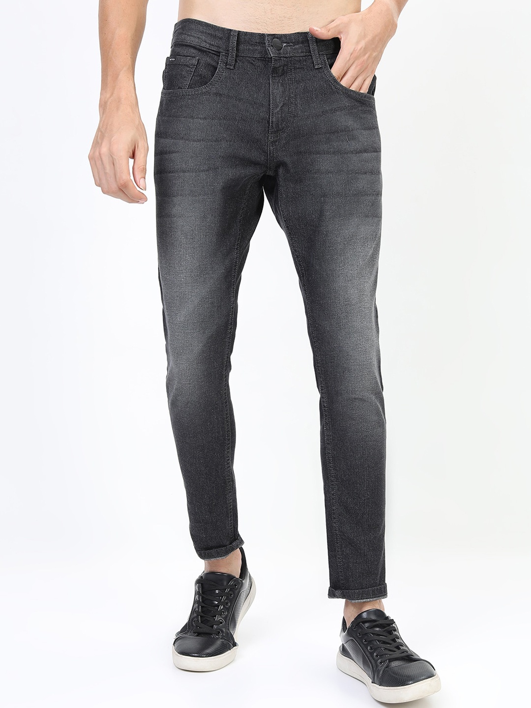 

KETCH Men Black Skinny Fit Heavy Fade Stretchable Jeans